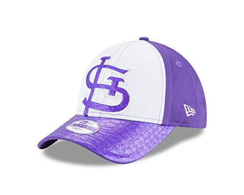 0195501398555 - MLB ST. LOUIS CARDINALS KIDS GLIMMER GLITZ 9FORTY ADJUSTABLE CAP, YOUTH, PURPLE