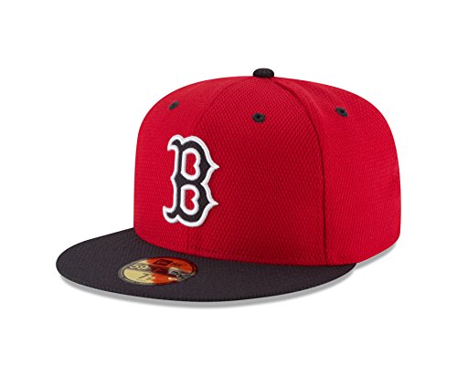 0195502726661 - MLB BOSTON RED SOX MEN'S DIAMOND ERA 59FIFTY CAP, 7.5, RED