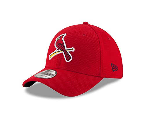 0195502727774 - MLB ST. LOUIS CARDINALS ADULT DIAMOND ERA 39THIRTY STRETCH FIT CAP, SMALL/MEDIUM, RED