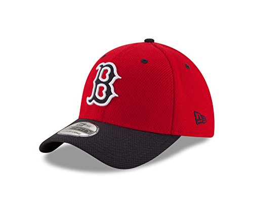 0195502728412 - MLB BOSTON RED SOX ADULT DIAMOND ERA 39THIRTY STRETCH FIT CAP, LARGE/X-LARGE, RED