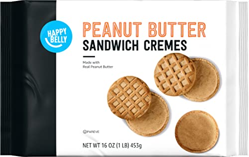 0195515006699 - AMAZON BRAND - HAPPY BELLY PEANUT BUTTER SANDWICH CREMES, 16 OUNCE (REFORMULATION)