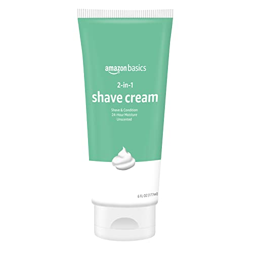 0195515012638 - AMAZON BASICS 2-IN-1 SHAVE CREAM, FRAGRANCE FREE, 6 FL. OZ., 2 PACK (PREVIOUSLY SOLIMO)