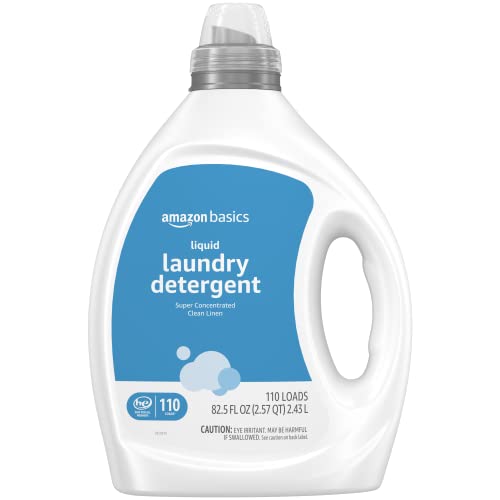 0195515020312 - AMAZON BASICS CONCENTRATED LIQUID LAUNDRY DETERGENT, CLEAN LINEN, 110 LOADS, 82.5 FL OZ (PREVIOUSLY SOLIMO)