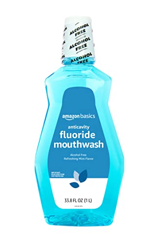 0195515024914 - AMAZON BASICS ANTICAVITY FLUORIDE MOUTHWASH, ALCOHOL FREE, REFRESHING MINT, 1 LITER, 33.8 FLUID OUNCES, 1-PACK (PREVIOUSLY SOLIMO)