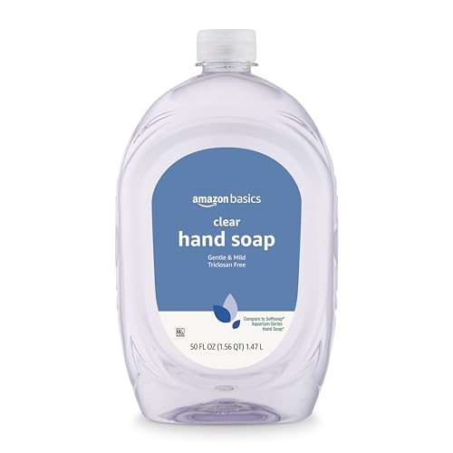 0195515025263 - AMAZON BASICS GENTLE & MILD CLEAR LIQUID HAND SOAP REFILL, TRICLOSAN-FREE, 56 FLUID OUNCES, PACK OF 1