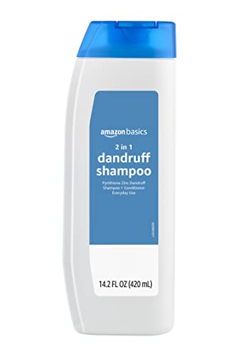 0195515025379 - AMAZON BASICS 2-IN-1 DANDRUFF SHAMPOO & CONDITIONER, GENTLE AND PH BALANCED, 14.2 FLUID OUNCES, 1-PACK (PREVIOUSLY SOLIMO)