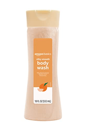0195515026031 - AMAZON BASICS SILKY SMOOTH BODY WASH, PEACH AND ORANGE BLOSSOM SCENT, 18 FLUID OUNCE, PACK OF 1