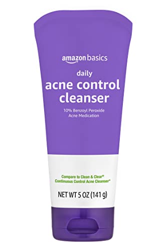 0195515026192 - AMAZON BASICS DAILY ACNE CONTROL CLEANSER, MAXIMUM STRENGTH 10% BENZOYL PEROXIDE ACNE MEDICATION, 5 FLUID OUNCES, PACK OF 1