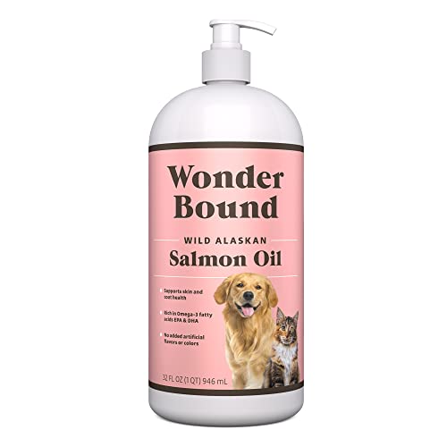 0195515027359 - AMAZON BRAND - WONDER BOUND WILD ALASKAN SALMON OIL FOR DOGS & CATS, 32OZ