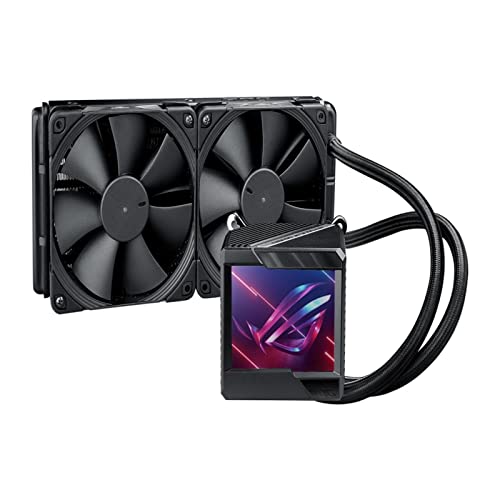 0195553134750 - ASUS ROG RYUJIN II 240 RGB ALL-IN-ONE LIQUID CPU COOLER 240MM RADIATOR (3.5COLOR LCD, EMBEDDED PUMP FAN AND 2XNOCTUA IPPC 2000 PWM 120MM RADIATOR FANS, COMPATIBLE WITH INTEL LGA1700,1200 &AM4 SOCKET)