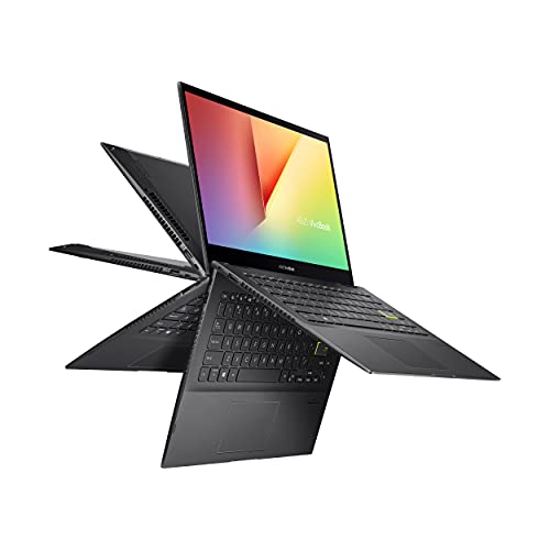 0195553135771 - ASUS VIVOBOOK FLIP 14 THIN AND LIGHT 2-IN-1 LAPTOP, 14” FHD TOUCH, 11TH GEN INTEL CORE I3-1115G4, 4GB RAM, 128GB SSD, THUNDERBOLT 4, FINGERPRINT, WINDOWS 10 HOME IN S MODE, INDIE BLACK, TP470EA-AS34T
