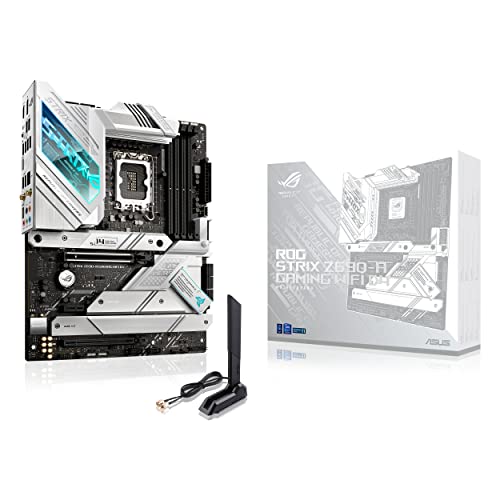 0195553446464 - ASUS ROG STRIX Z690-A GAMING WIFI D4 LGA1700(INTEL 12TH GEN) ATX GAMING MOTHERBOARD(PCIE 5.0,DDR4,16+1 POWER STAGES,WIFI 6,2.5 GB LAN,BT V5.2,THUNDERBOLT 4,4XM.2 AND FRONT USB 3.2 GEN 2X2 TYPE-C)