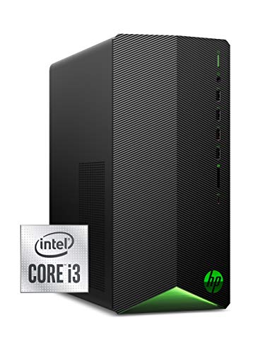 0195697202179 - HP PAVILION GAMING DESKTOP, NVIDIA GEFORCE GTX 1650 SUPER, INTEL CORE I3-10100, 8 GB DDR4 RAM, 256 GB PCIE NVME SSD, WINDOWS 10 HOME, USB MOUSE AND KEYBOARD, COMPACT TOWER DESIGN (TG01-1022, 2020)