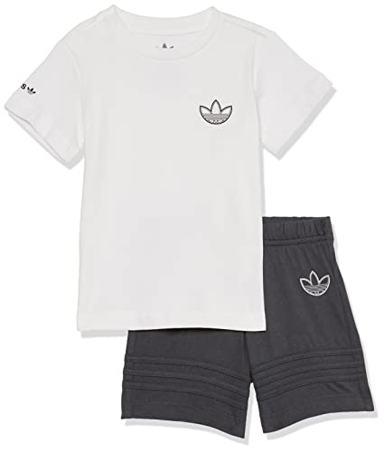 0195737498944 - ADIDAS ORIGINALS BABY BOYS SPORT COLLECTION SHORT TEE AND TODDLER T SHIRT SET, WHITE, 2T US