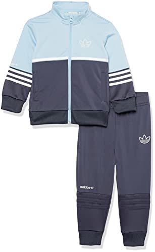 0195737506526 - ADIDAS ORIGINALS UNISEX-BABY SPORT COLLECTION TRACK SUIT, CLEAR SKY/SHADOW NAVY, 2 YEARS