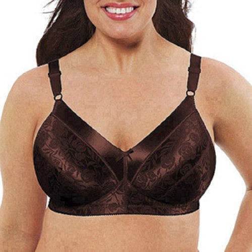 0019585202136 - JUST MY SIZE FULL FIGURE SATIN COMFORT WIRE-FREE BRA STYLE 1960 (42D)