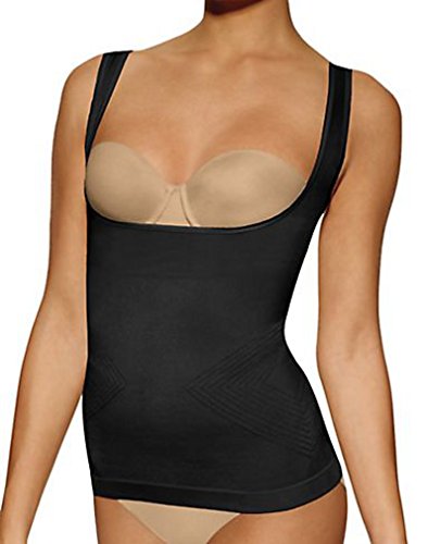 0019585345093 - BARELY THERE WOMEN'S SHAPEWEAR INVISIBLE LOOK WEAR YOUR OWN BRA SLIMMING TORSET (X-LARGE, BLACK)