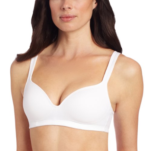 0019585550640 - BARELY THERE WOMEN'S BARELY THERE WOMEN'S CUSTOMFLEX FIT EVERYDAY PUSH-UP WIREFREE BRA, WHITE, LARGE