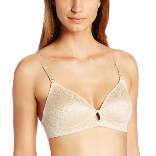 0019585625331 - BARELY THERE WOMEN'S INVISIBLE LOOK WIREFREE BRA, NUDE LACE, 36A