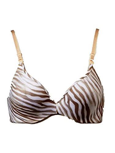 0019585700281 - BARELY THERE WOMENS INVISIBLE LOOK UNDERWIRE BRA, BRUSHED ZEBRA, 34B