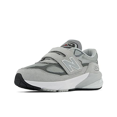 0195907427583 - NEW BALANCE BABY BOYS 990 V6 HOOK AND LOOP SNEAKER, GREY/SILVER, 4 INFANT