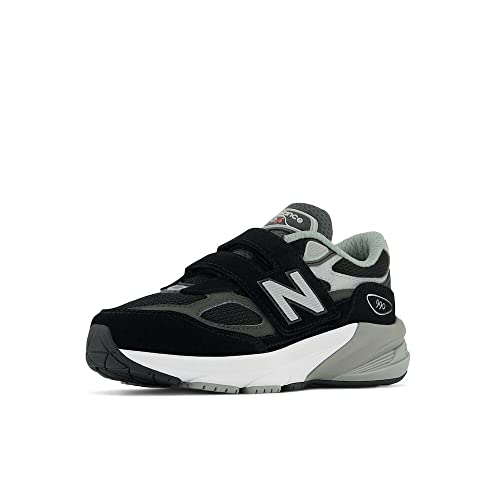 0195907428146 - NEW BALANCE BABY BOYS 990 V6 HOOK AND LOOP SNEAKER, BLACK/SILVER, 2 WIDE INFANT