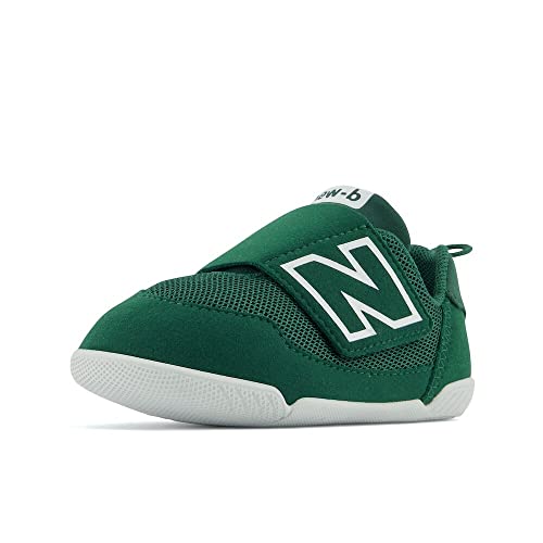 0195907445174 - NEW BALANCE BABY BOYS NEW-B V1 HOOK AND LOOP SNEAKER, TEAM FOREST GREEN/WHITE, 4 WIDE INFANT