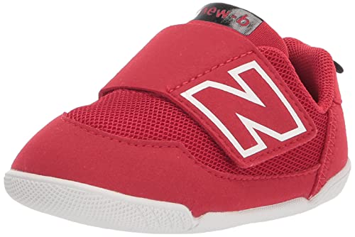 0195907445433 - NEW BALANCE BABY BOYS NEW-B V1 HOOK AND LOOP SNEAKER, TEAM RED/BLACK, 2 WIDE INFANT