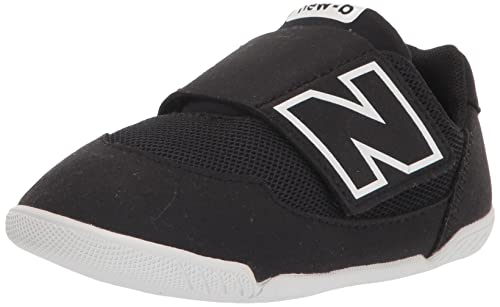 0195907446300 - NEW BALANCE BABY BOYS NEW-B V1 HOOK AND LOOP SNEAKER, BLACK/WHITE, 2 WIDE INFANT