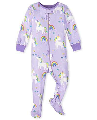 0195935295222 - THE CHILDRENS PLACE BABY AND TODDLER GIRLS SNUG FIT COTTON ZIP-FRONT ONE PIECE FOOTED PAJAMA, HOPPY EASTER, 18-24 MONTHS
