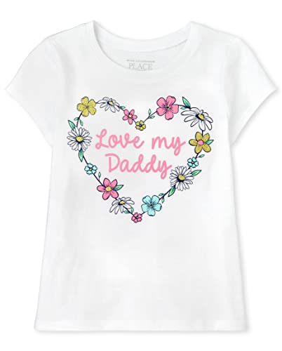 0195935355704 - THE CHILDRENS PLACE BABY AND TODDLER GIRLS GRAPHIC T-SHIRT, DADDY, 4T
