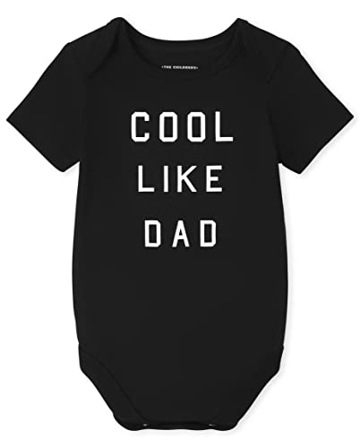 0195935366717 - THE CHILDRENS PLACE UNISEX BABY SHORT SLEEVE 100% COTTON BODYSUITS, COOL LIKE DAD