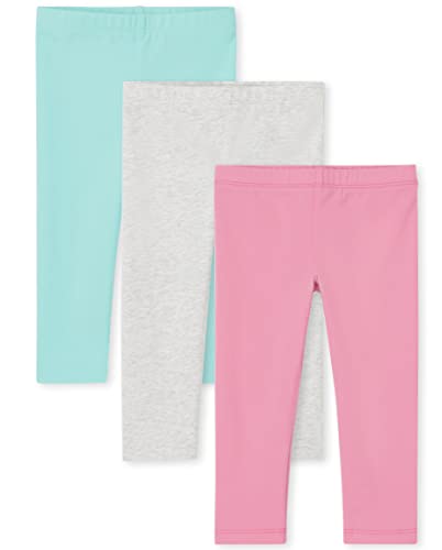 0195935371551 - THE CHILDRENS PLACE BABY 3 PACK TODDLER GIRLS FASHION LEGGINGS, PINK/GRAY/TEAL 3-PACK, 12-18 MONTHS