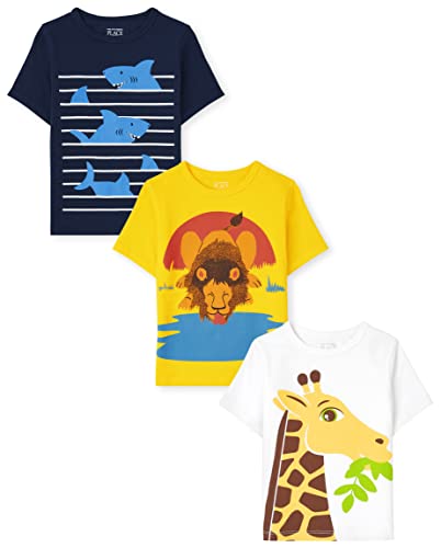 0195935374187 - BABY BOYS AND TODDLER BOYS SHORT SLEEVE GRAPHIC T- SHIRT 3-PACK
