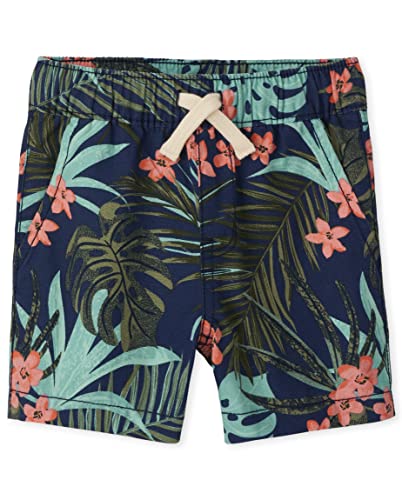 0195935377348 - THE CHILDRENS PLACE BABY AND TODDLER BOYS PRINT PULL ON JOGGER SHORTS, TIDAL, 5T