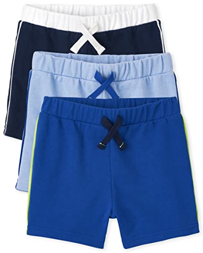 0195935492935 - THE CHILDRENS PLACE BABY AND TODDLER BOYS FASHION SHORTS, SKY/NAVY/NEW BLUE-3 PACK, 12-18 MONTHS