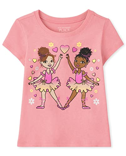 0195935589703 - THE CHILDRENS PLACE BABY AND TODDLER GIRLS SHORT SLEEVE GRAPHIC T-SHIRT, BALLERINAS, 2T