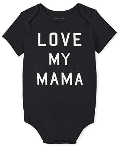 0195935636674 - THE CHILDRENS PLACE UNISEX BABY SHORT SLEEVE 100% COTTON BODYSUITS, LOVE MY MAMA