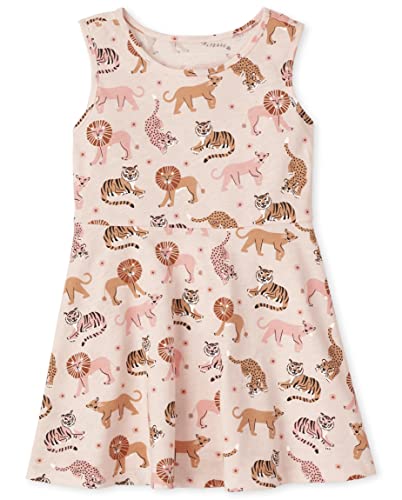 0195935648837 - THE CHILDRENS PLACE BABY AND TODDLER GIRLS SLEEVELESS FASHION SKATER DRESS, CRYSTAL PINK, 3T