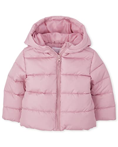 0195935748032 - THE CHILDRENS PLACE BABY TODDLER & BABY AND TODDLER GIRLS MEDIUM WEIGHT PUFFER JACKET, WIND, WATER-RESISTANT, ROSE QUARTZ, 5T