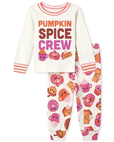0195935772563 - THE CHILDRENS PLACE BABY & TODDLER-PJ 2 PC FAMILY MATCHING PAJAMAS SETS, SNUG FIT 100% COTTON, BIG KID, TODDLER, BABY, PUMPKIN SPICE, 0-3 MONTHS