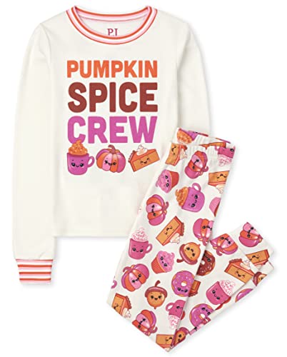 0195935773867 - THE CHILDRENS PLACE PJ 2 PC FAMILY MATCHING PAJAMAS SETS, SNUG FIT 100% COTTON, BIG KID, TODDLER, BABY, PUMPKIN SPICE, 4
