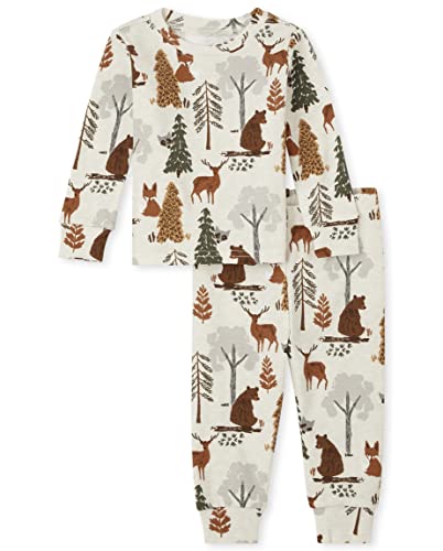 0195935777766 - THE CHILDRENS PLACE BABY & TODDLER-PJ 2 PC FAMILY MATCHING PAJAMAS SETS, SNUG FIT 100% COTTON, BIG KID, TODDLER, BABY, WOODLAND, 2T