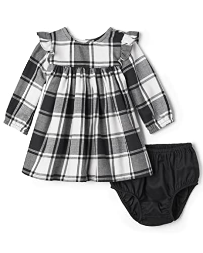 0195935808682 - THE CHILDRENS PLACE BABY GIRLS LONG SLEEVE DRESS, BLACK, 12-18 MONTHS