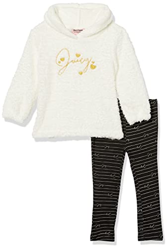 0195958008496 - JUICY COUTURE BABY GIRLS 2 PIECES LEGGINGS AND TODDLER LAYETTE SET, EGRET/ BLACK, 18 MONTHS US