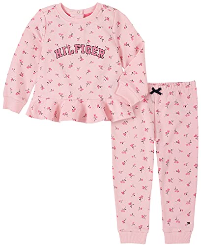 0195958014329 - TOMMY HILFIGER BABY GIRLS 2 PIECES PANTS SET, ROSE SHADOW, 0-3 MONTHS