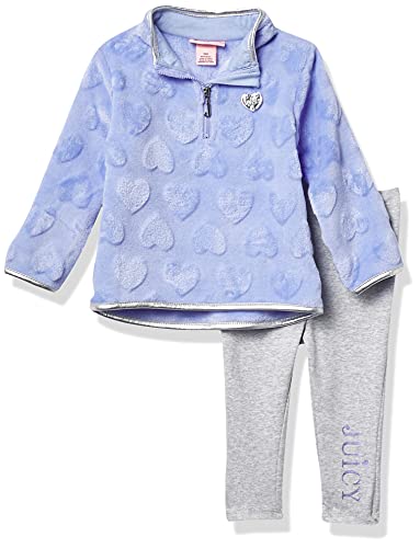 0195958015807 - JUICY COUTURE BABY GIRLS 2 PIECES LEGGINGS SET, PASTEL LILAC/GREY HEATHER, 12M