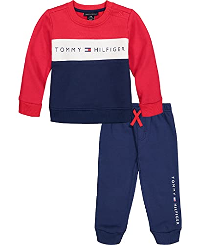 0195958057319 - TOMMY HILFIGER BABY BOYS 2 PIECES JOG SET, MEDIEVAL BLUE/TANGO RED/BRIGHT WHITE, 24M