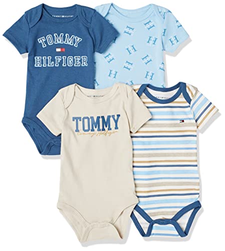 0195958923591 - TOMMY HILFIGER BABY BOYS 4 PACK BODYSUIT AND TODDLER LAYETTE SET, OATMEAL/BLUE/WHITE, 0/3M US