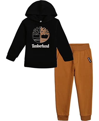 0195958965065 - TIMBERLAND BABY BOYS 2 PIECES PANT BABY AND TODDLER LAYETTE SET, BLACK/BROWN SUGAR, 24M US
